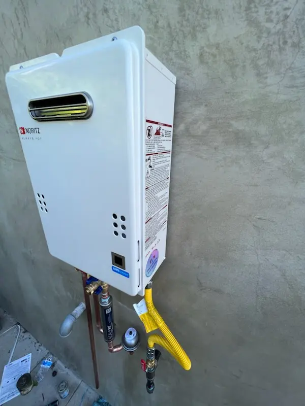 Tankless water heater installation for Hilton homes